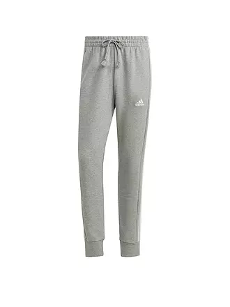 ADIDAS | Pantalón de chándal para hombre Essentials French Terry con puños cónicos y 3 rayas | grau